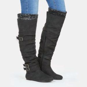 JustFab Elodee Knee High Boots, Suede 5.5